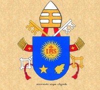 Nello stemma di Papa Francesco anche la Madonna e San Giuseppe